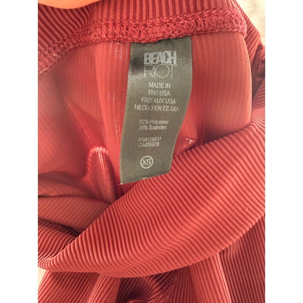 Beach Riot Ribbed Oxblood Legging & Sports Bra Set XS Activewear - Picture 11 of 13